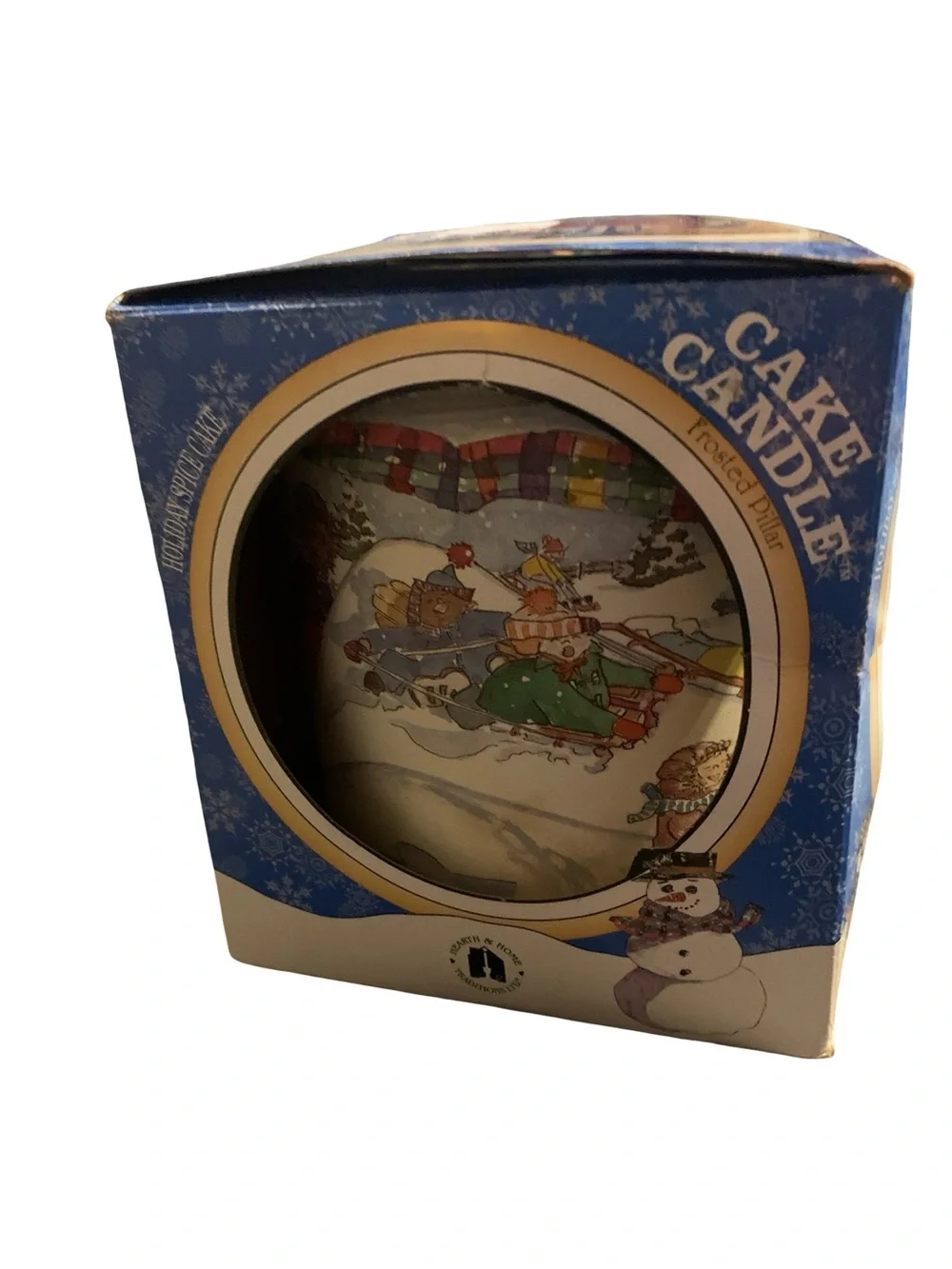 Vtg Hearth & Home 1999 Cake Candle Snow time Memories Collector Tin Set